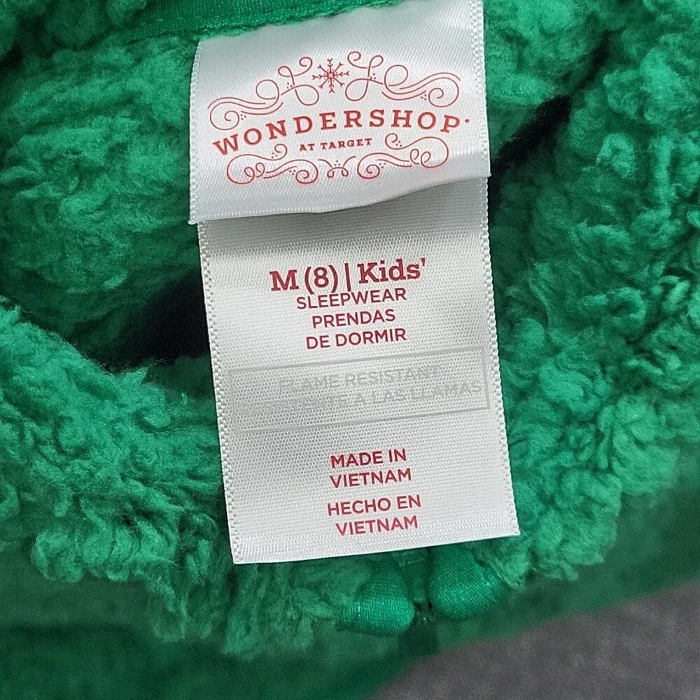 Wondershop Boys Girls Pajama Pullover Sherpa Sweatshirt Sweater Medium 8 Green